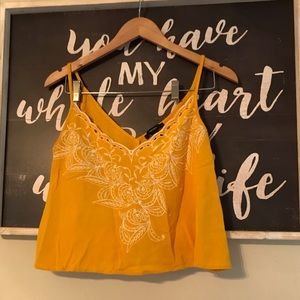 Gold/Yellow Forever 21 Crop Top
